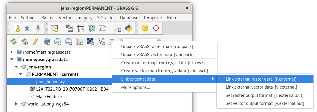 error importing vector file into grass gis